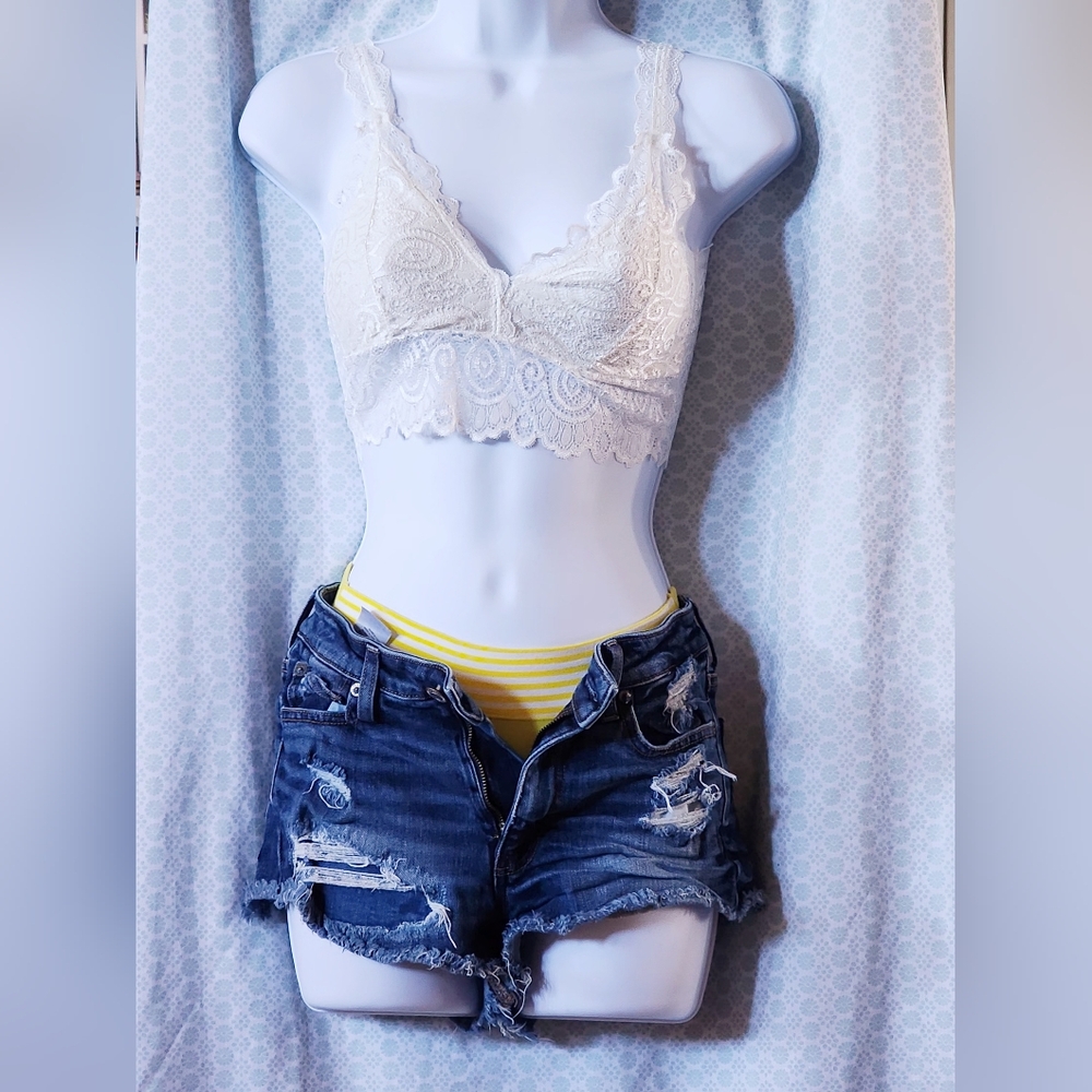 Ladies clothes 3 pcs. Top/undies NEW but no tags.  Short used AE fits small